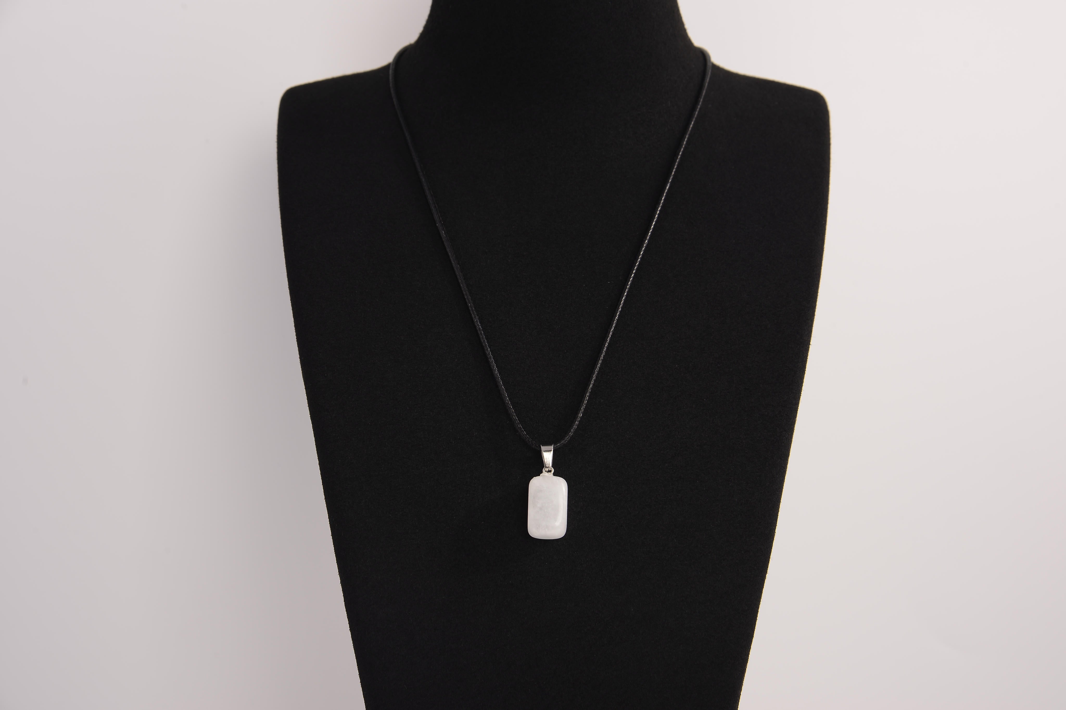 Raw Earth Crystals clear quartz rectangle pendant necklace featuring natural crystal jewelry designed for clarity, balance, and spiritual protection.