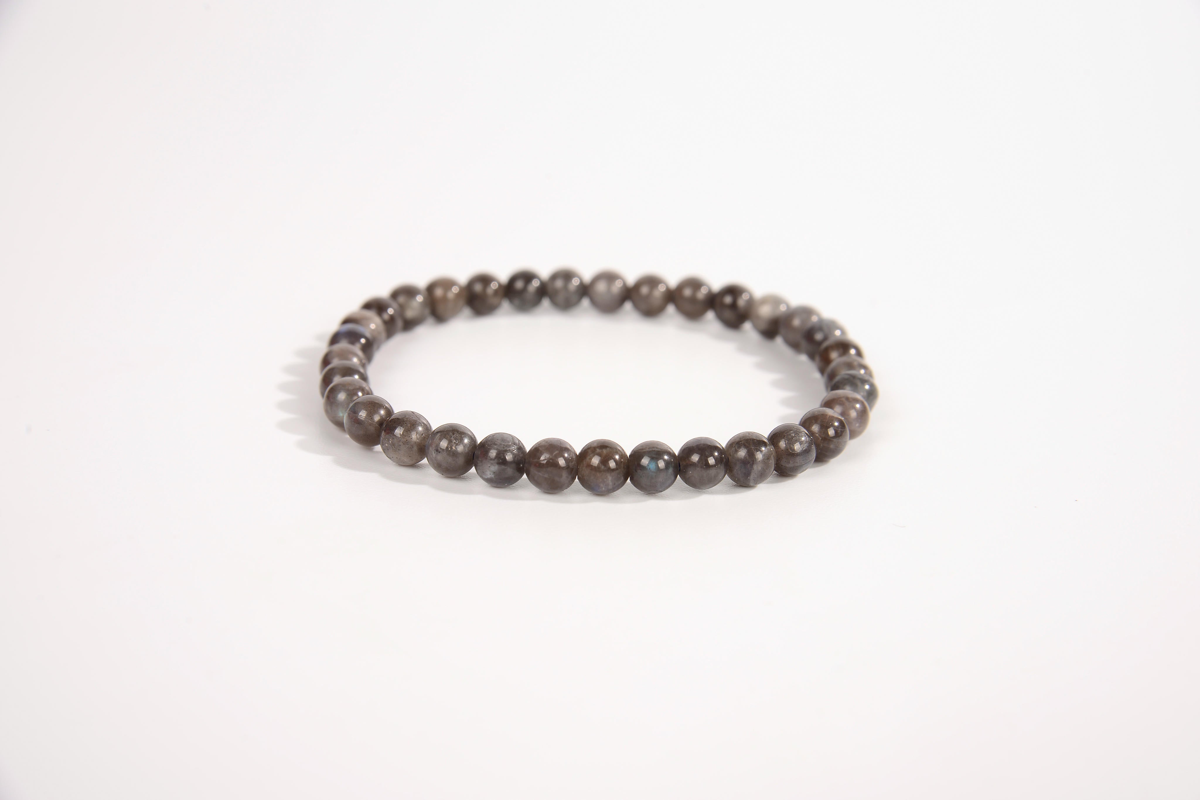 Labradorite beaded bracelet from Raw Earth Crystals, featuring natural gemstones with iridescent flash for intuition, transformation, and spiritual protection.