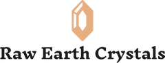 The logo for "Raw Earth Crystals"