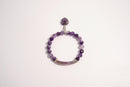 Raw Earth Crystals amethyst bracelet with raw stone accent, crafted from natural crystal, enhances intuition, spiritual growth, and inner peace.