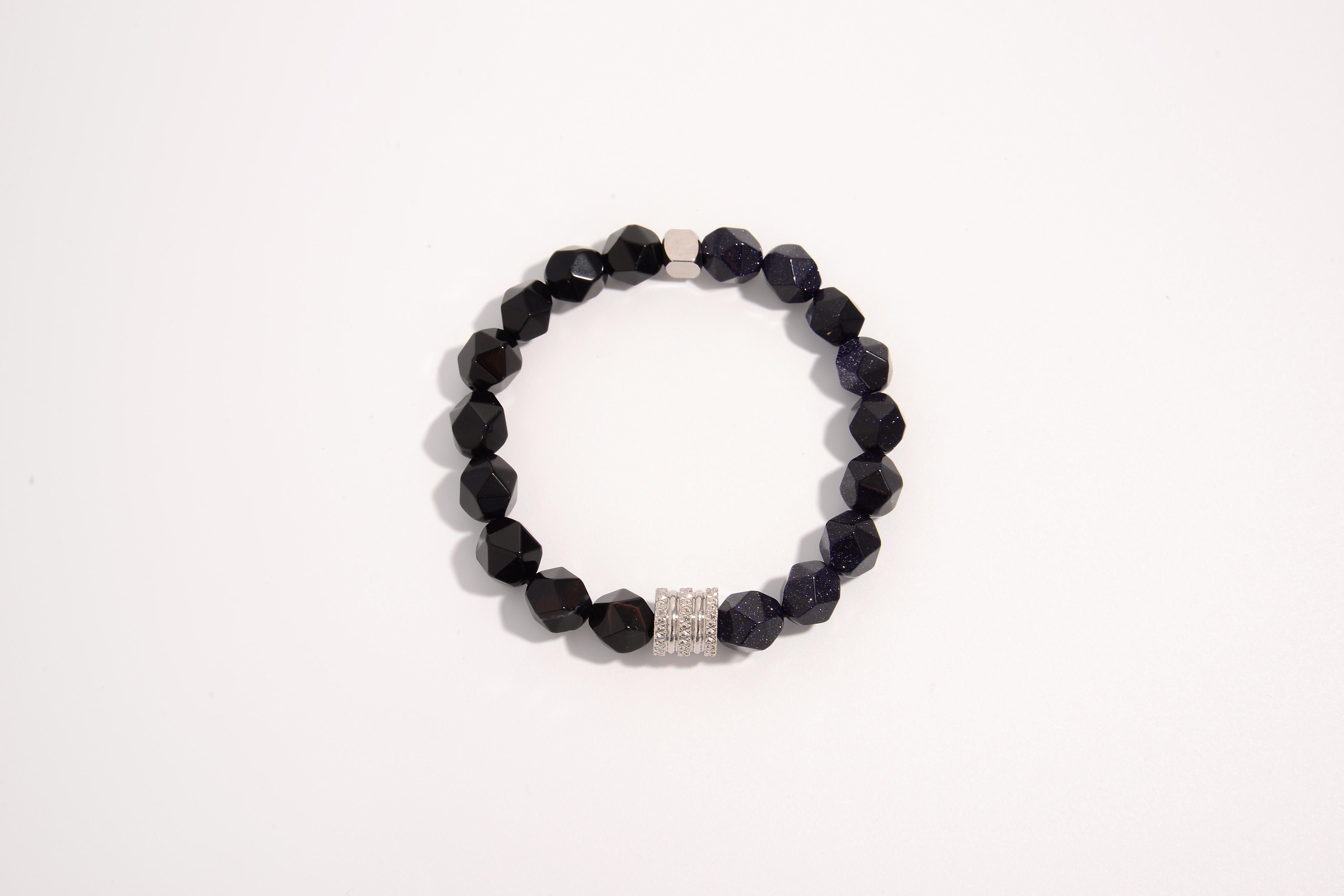Rough Geometric Crystal Bracelets
