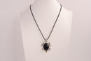 Raw Earth Crystals blue sandstone necklace made from natural stone to enhance confidence, calmness, and positive energy flow.