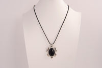 Raw Earth Crystals blue sandstone necklace made from natural stone to enhance confidence, calmness, and positive energy flow.