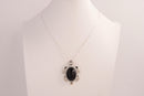 Raw Earth Crystals blue sandstone necklace made from natural stone to enhance confidence, calmness, and positive energy flow.