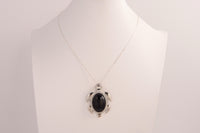 Raw Earth Crystals blue sandstone necklace made from natural stone to enhance confidence, calmness, and positive energy flow.