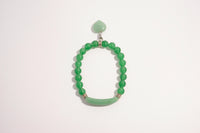 Raw Earth Crystals green aventurine bracelet with raw stone accent, made from natural crystal, enhances luck, growth, and emotional balance.