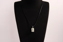 Raw Earth Crystals howlite rectangle pendant necklace featuring natural crystal jewelry designed for calmness, patience, and emotional balance.