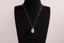 Raw Earth Crystals howlite rectangle pendant necklace featuring natural crystal jewelry designed for calmness, patience, and emotional balance.