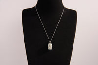 Raw Earth Crystals howlite rectangle pendant necklace featuring natural crystal jewelry designed for calmness, patience, and emotional balance.
