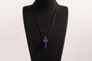 Raw Earth Crystals lapis lazuli necklace featuring a pointed natural stone pendant, designed to enhance wisdom, support self-expression, and promote inner truth.