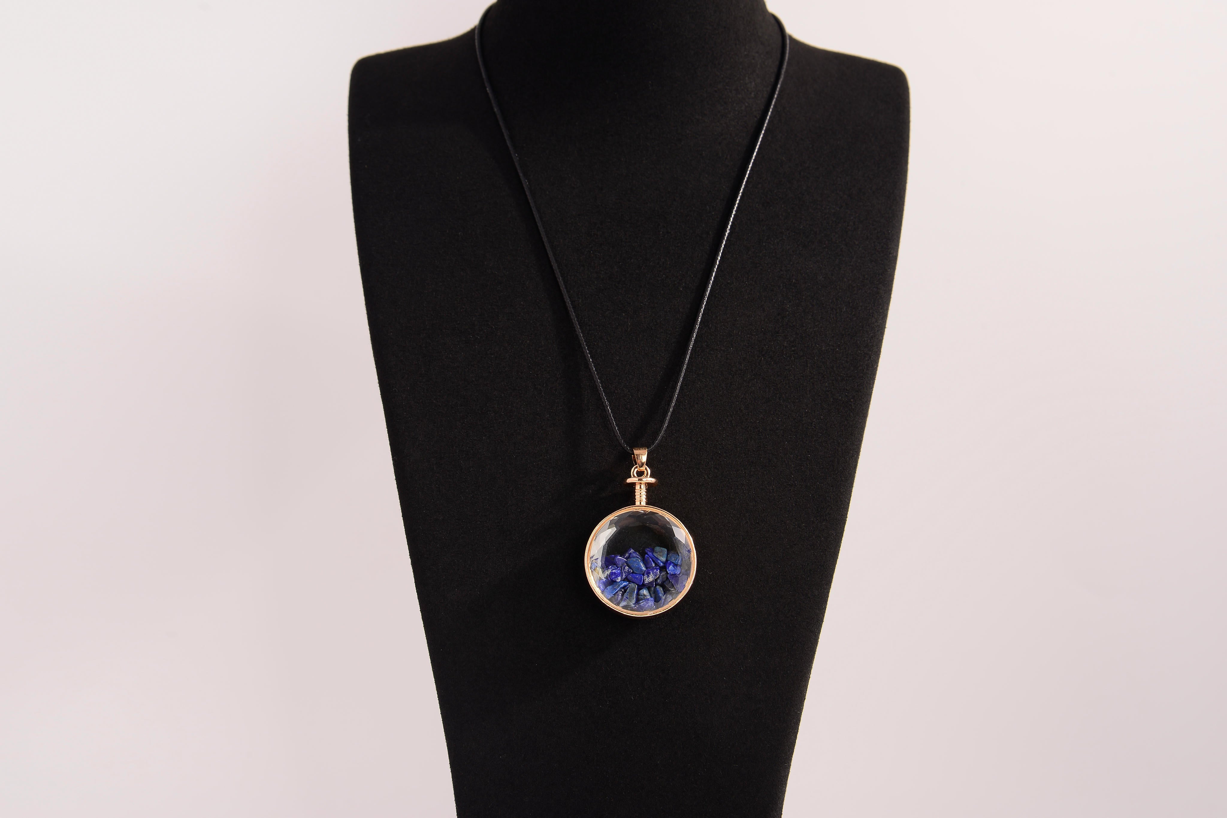 Pebble Capsule Crystal Pendants