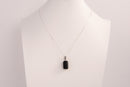 Raw Earth Crystals obsidian rectangle pendant necklace featuring natural crystal jewelry designed for protection, grounding, and emotional clarity.