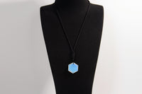 Raw Earth Crystals opalite geometric pendant necklace crafted from natural crystal for emotional healing, intuition, and inner peace.