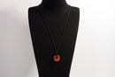 Raw Earth Crystals red jasper disc pendant necklace crafted from natural crystal for strength, grounding, and vitality.