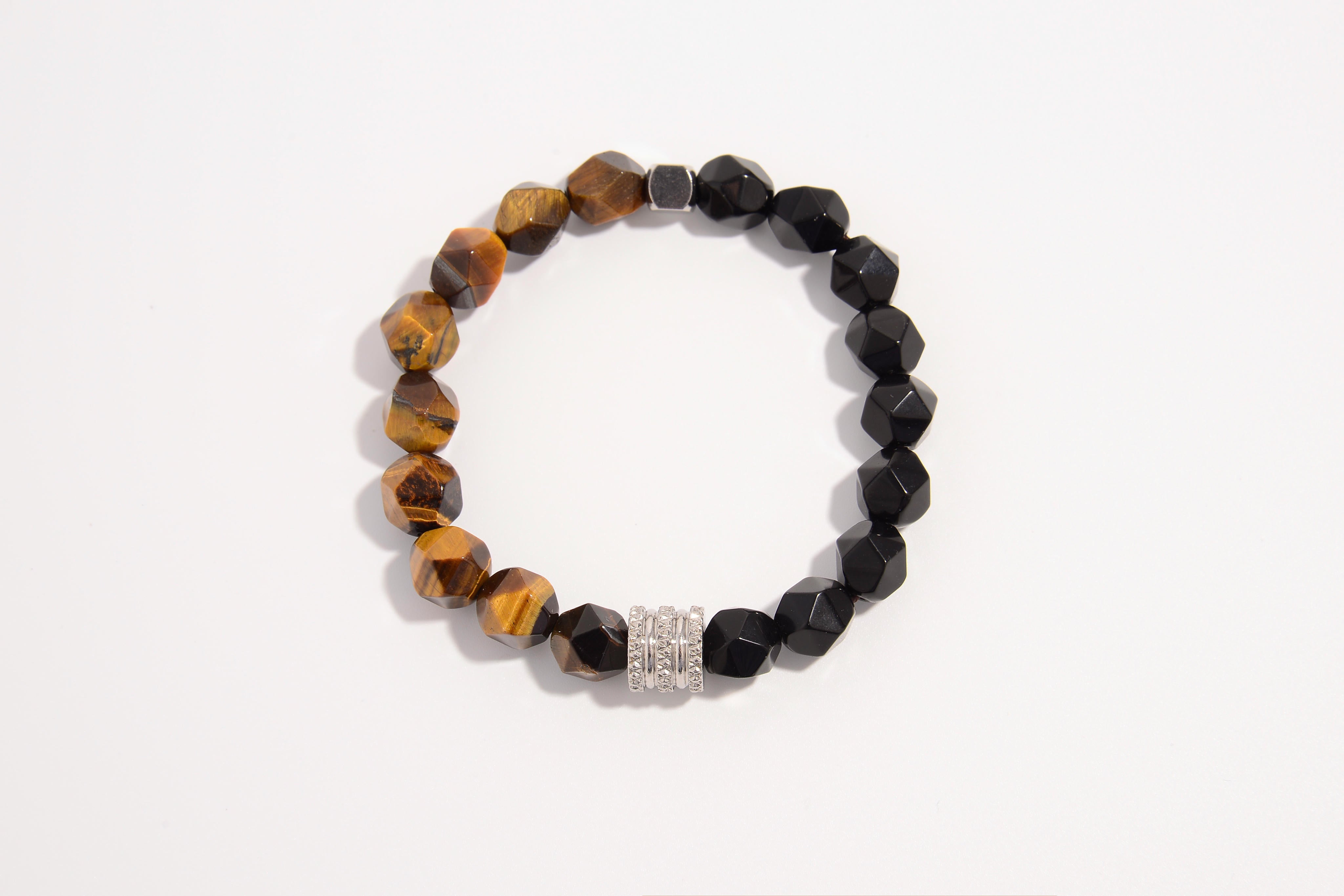 Rough Geometric Crystal Bracelets