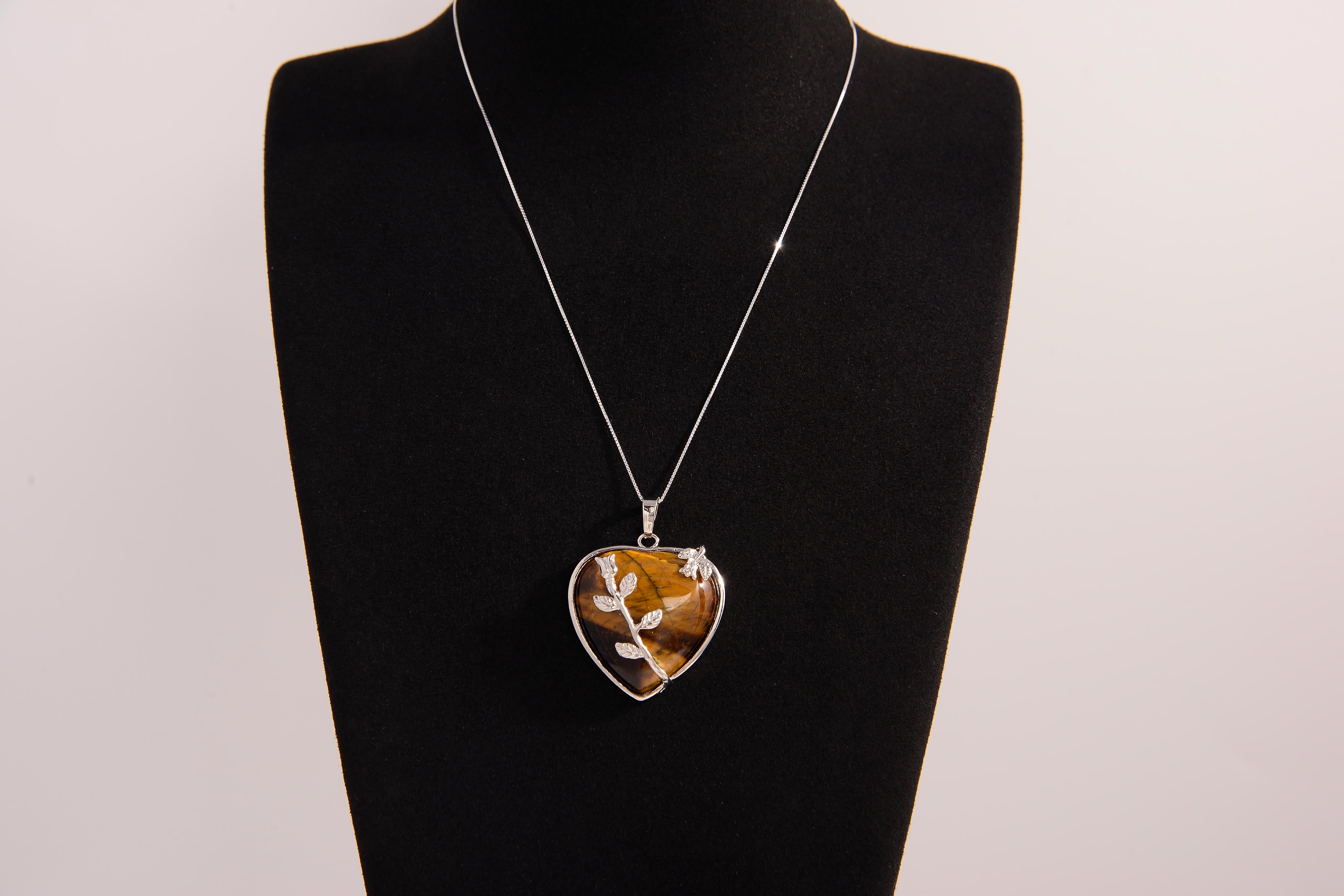 Flower Heart Crystal Pendants