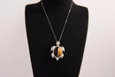 Raw Earth Crystals tiger eye turtle necklace crafted from natural stone to boost courage, focus, and personal power with grounding energy.